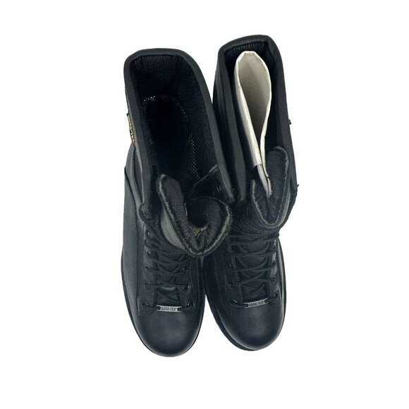 Bates Mens Leather Combat Boots Lace-up Gore Tex Size 8.5 US Black  02139 NEW - Picture 7 of 14